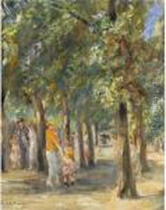 Tiergartenszene (scene In Tiergarten) by Max Liebermann