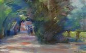 Allee Mit Reitern by Max Liebermann