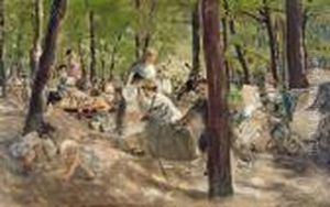Gioco Di Bambini Allo Zoo Di Berlino by Max Liebermann