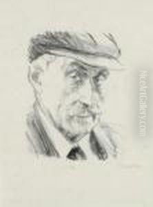 Selbstbildnis Mit Mutze. 1926 by Max Liebermann