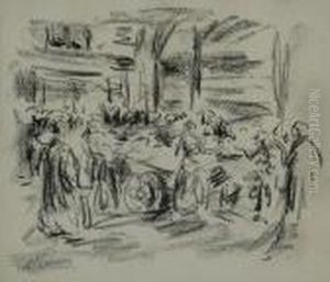 Die Judengasse Im Amsterdam (the Jewish Quarter Inamsterdam) by Max Liebermann