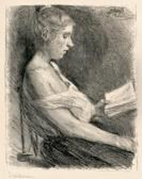 "lesendes Madchen". 1896 - view 1
