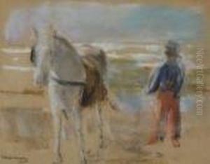 Pferd Am Strand (horse On The Beach) by Max Liebermann