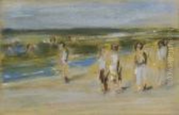 Badende Und Sich Ankleidende Knaben Am Strand Von Nordwijk. 1912 - view 1