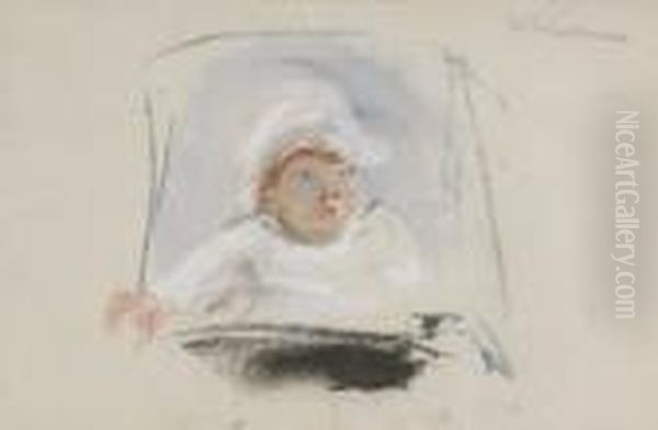 Die Enkelin Des Kunstlers Im Kinderwagen. 1918 - view 1