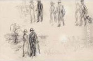 Die Reitern Und Effi Und Sein
Vater Spazierend (he Riders And Effi And Her Father Strolling) by Max Liebermann