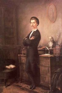 Petofi at Pest in 1848 by Soma Orlai Petrich