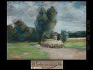 Landschaft Mit Schafherde by Max Liebermann