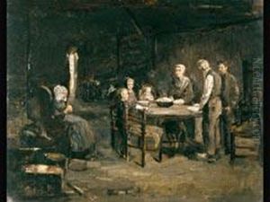 Studie Zum tischgebet by Max Liebermann