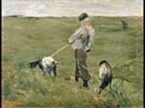 Junge Mit Ziegen by Max Liebermann