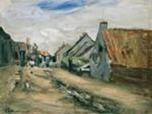 Dorfstrasse In Holland by Max Liebermann