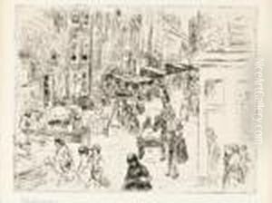 Die Judenstrasse In Amsterdam by Max Liebermann
