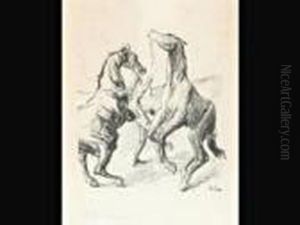 Pferdebandiger by Max Liebermann