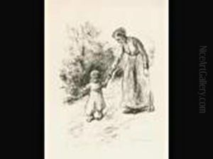 Warterin Mit Kind by Max Liebermann