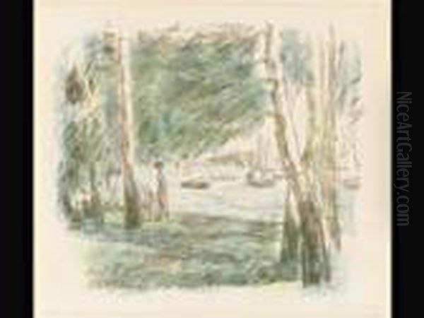 Landschaft Am Wannsee Mit Segelbooten - view 1