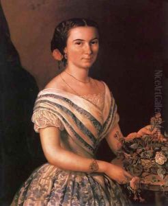 Portrait of Dobosy Lajosne nee Amalia Kaszap 1855