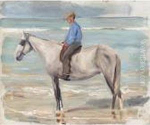 Reitender Knabe Am Meer (boy Riding By The Sea) by Max Liebermann
