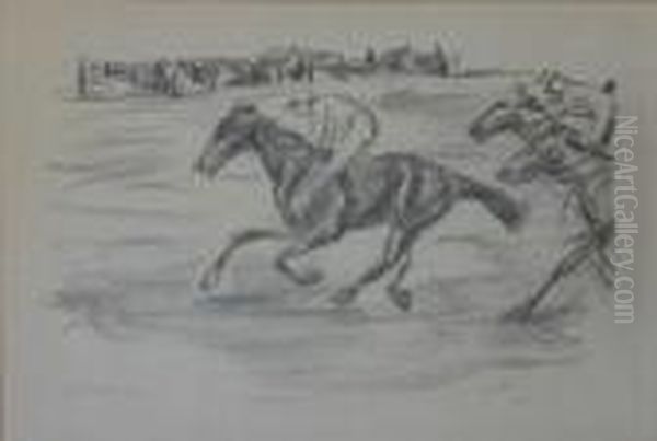 Jockey On Horseback - view 1