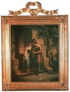 Series Szep Ilonka- V. Farewell 1866 by Soma Orlai Petrich