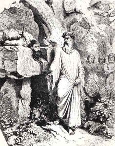 Human sacrifice by a Gaulish Druid, from Histoire de France by L.P. Anquetil, 1851