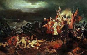 Louis XV 1710-74 Visiting the Field of Battle at Fontenoy in May 1745 by Felix Philippoteaux