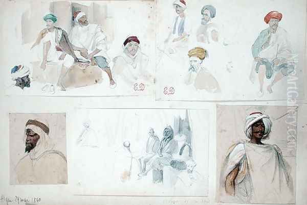 Sketches of Algerian Men, from Vues et Portraits Faits Pendant la Campagne de Mai 1840, 1840 - view 1