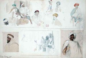Sketches of Algerian Men, from Vues et Portraits Faits Pendant la Campagne de Mai 1840, 1840 Sketches of Algerian Men, from Vues et Portraits Faits Pendant la Campagne de Mai 1840, 1840