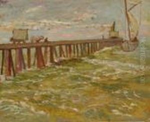 A Pier Off The Coast Of Viareggio