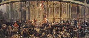 Alphonse de Lamartine 1790-1869 Rejecting the Red Flag at the Hotel-de-Ville, Paris, 25th February 1848