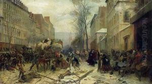 Bombardment of Paris in 1871 by Felix Philippoteaux