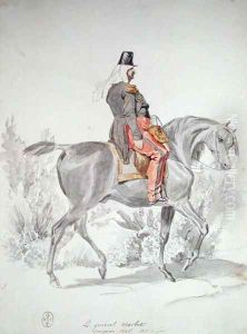 General Jean-Baptiste Marbot 1782-1854 from Album Afrique 1835-45, 1840 by Felix Philippoteaux