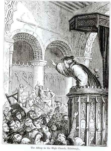 The Affray in the High Church, Edinburgh - view 1