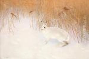 Harein A Winter Landscape by Bruno Andreas Liljefors