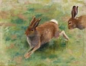 Summer Hares by Bruno Andreas Liljefors