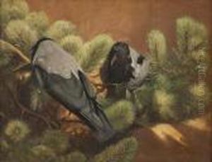 Vogelpaar Im Nadelgeast by Bruno Andreas Liljefors