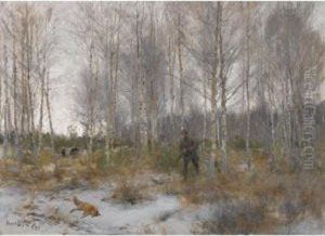 Ravjakt (fox Hunting) by Bruno Andreas Liljefors