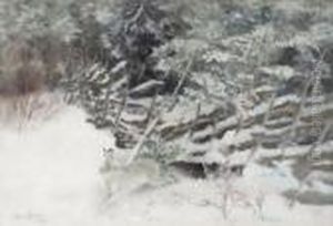 Vinterhare Vid Gardesgard by Bruno Andreas Liljefors