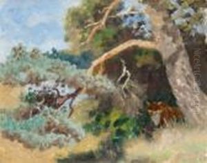 Rav I Skogslandskap by Bruno Andreas Liljefors