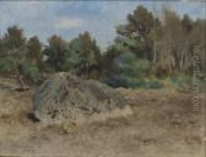 Sten I Akern 2 by Bruno Andreas Liljefors