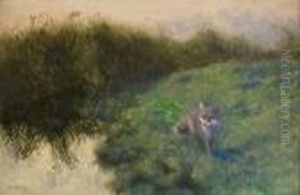 Rav Vid Strandkanten by Bruno Andreas Liljefors