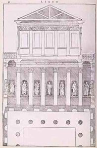 A private Greek house, illustration from a facsimile copy of I Quattro Libri dellArchitettura written by Palladio, originally published 1570 A private Greek house, illustration from a facsimile copy of I Quattro Libri dellArchitettura written by Palladio, originally published 1570