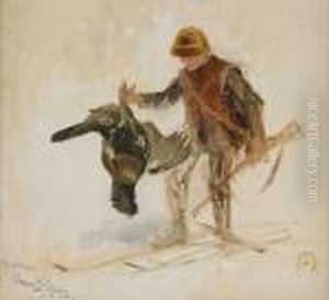 Studie Till Ung Tjaderskytt by Bruno Andreas Liljefors