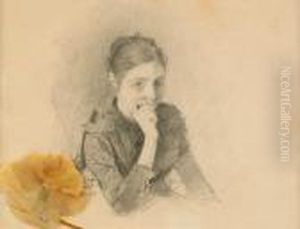 Anna - Konstnarens Hustru by Bruno Andreas Liljefors