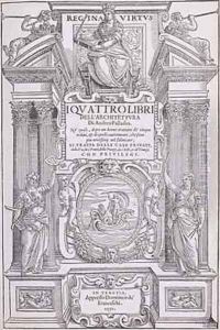 Frontispiece from a facsimile copy of I Quattro Libri dellArchitettura written by Palladio, originally published 1570