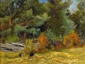 Tva Stovare I Skogsbryn by Bruno Andreas Liljefors