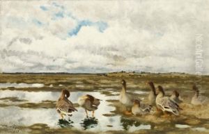 Vildgass. Signerad Bruno Liljefors Och Daterad 1920 by Bruno Andreas Liljefors