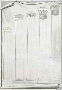Decorative details from the Temple of Nimes, illustration from a facsimile copy of I Quattro Libri dellArchitettura written by Palladio, originally published 1570 Decorative details from the Temple of Nimes, illustration from a facsimile copy of I Quattro Libri dellArchitettura written by Palladio, originally published 1570