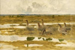 Vildgass Pa Upplandsslatten by Bruno Andreas Liljefors