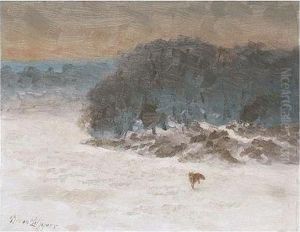 Rav I Vinterlandskap (snow Landscape With Fox) by Bruno Andreas Liljefors