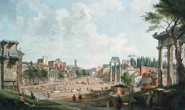 View of the Roman Forum, 1747 by Giovanni Paolo Panini